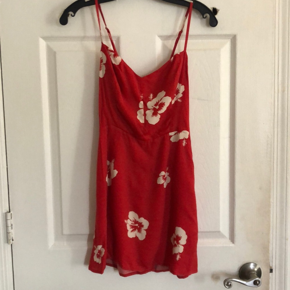 Reformation red mini dress size 0